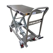 NOBLELIFT STAINLESS MANUAL LIFT TABLE-PLATFORM SIZE: 19.75" x 32"-CAP: 1100 LBS TF110S